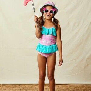 Matilda Jane | Enchanted Garden Island Party One-Piece Girls Swimsuit | Size 10